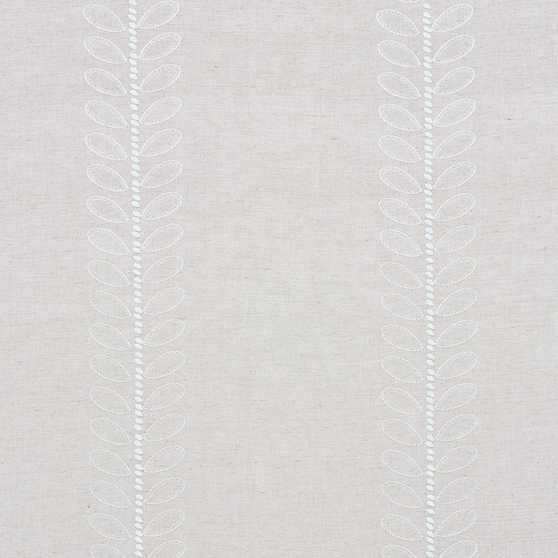 Camile Embroidery fabric in natural color - pattern number 78741 - by Schumacher in the New Traditional collection