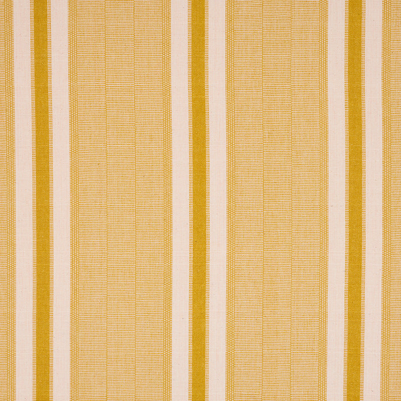 Ipala Hand Woven Stripe fabric in yellow color - pattern number 78833 - by Schumacher in the A Rum Fellow collection