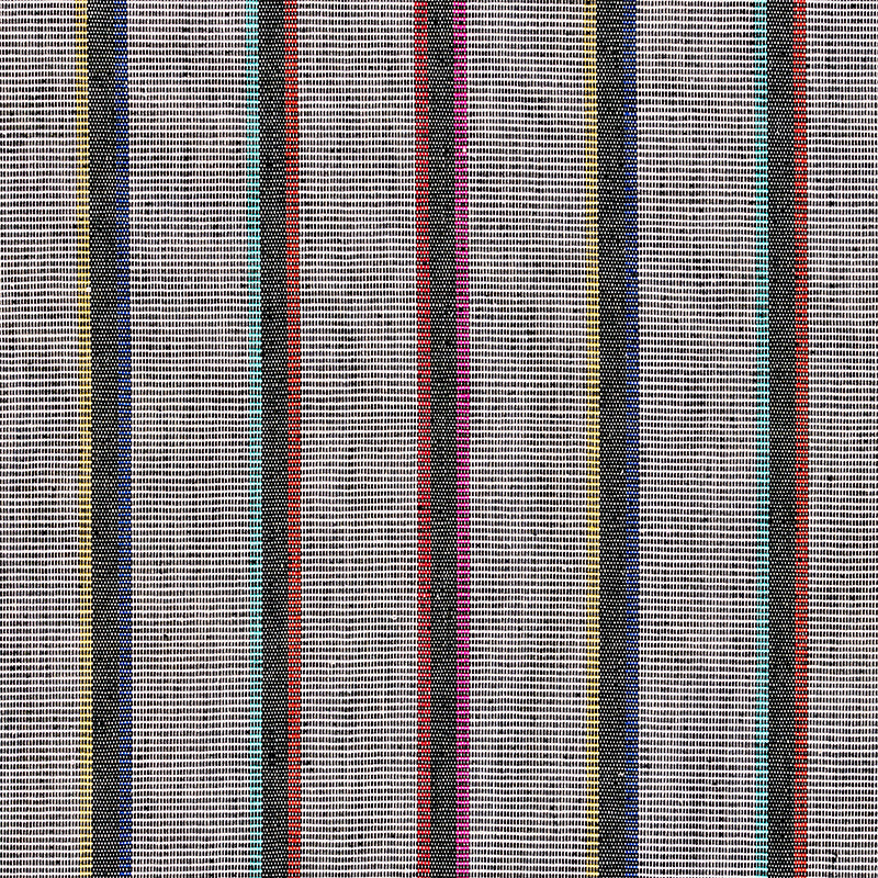 Corcha Hand Woven Stripe fabric in mono multi color - pattern number 78840 - by Schumacher in the A Rum Fellow collection