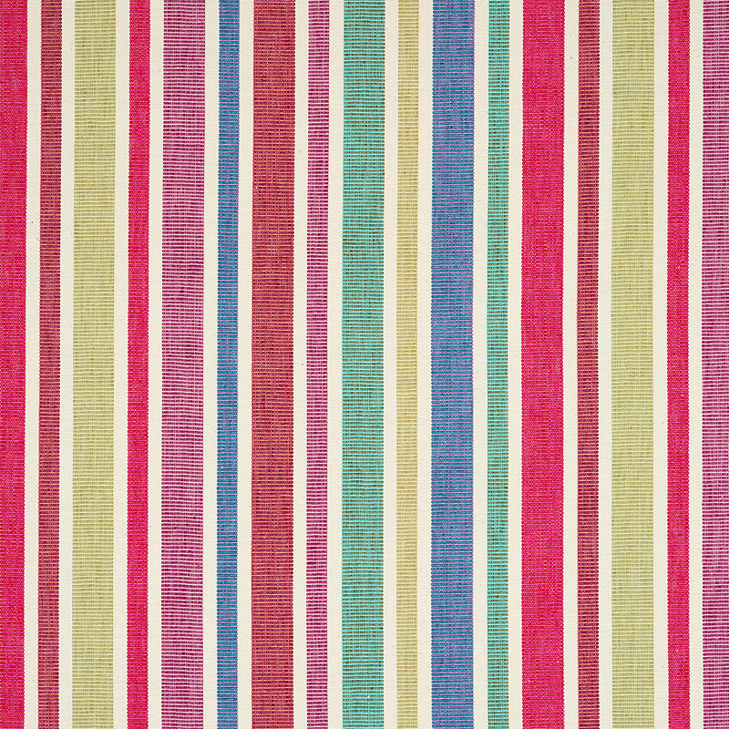 Circo Hand Woven Stripe fabric in carnival color - pattern number 78860 - by Schumacher in the A Rum Fellow collection