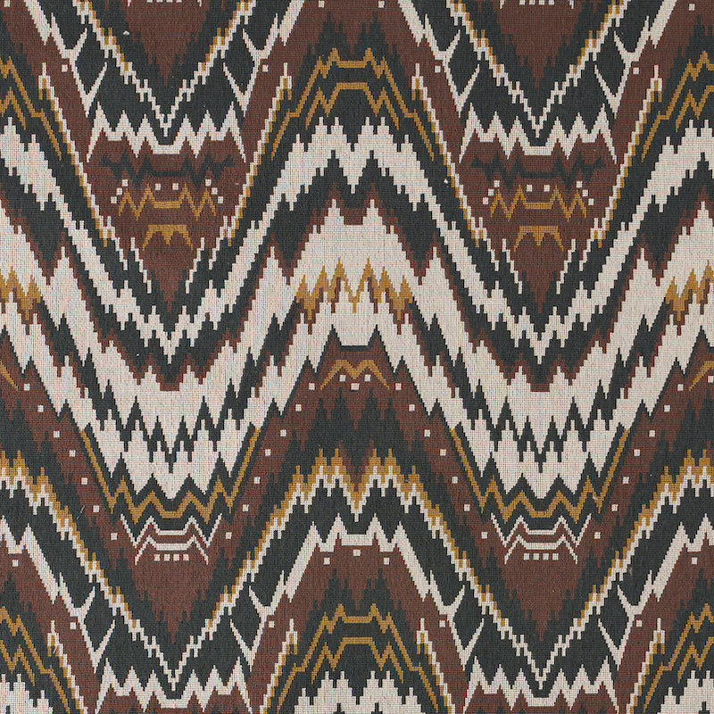 Tauride Epingle fabric in brown color - pattern number 79040 - by Schumacher in the Rive Gauche collection