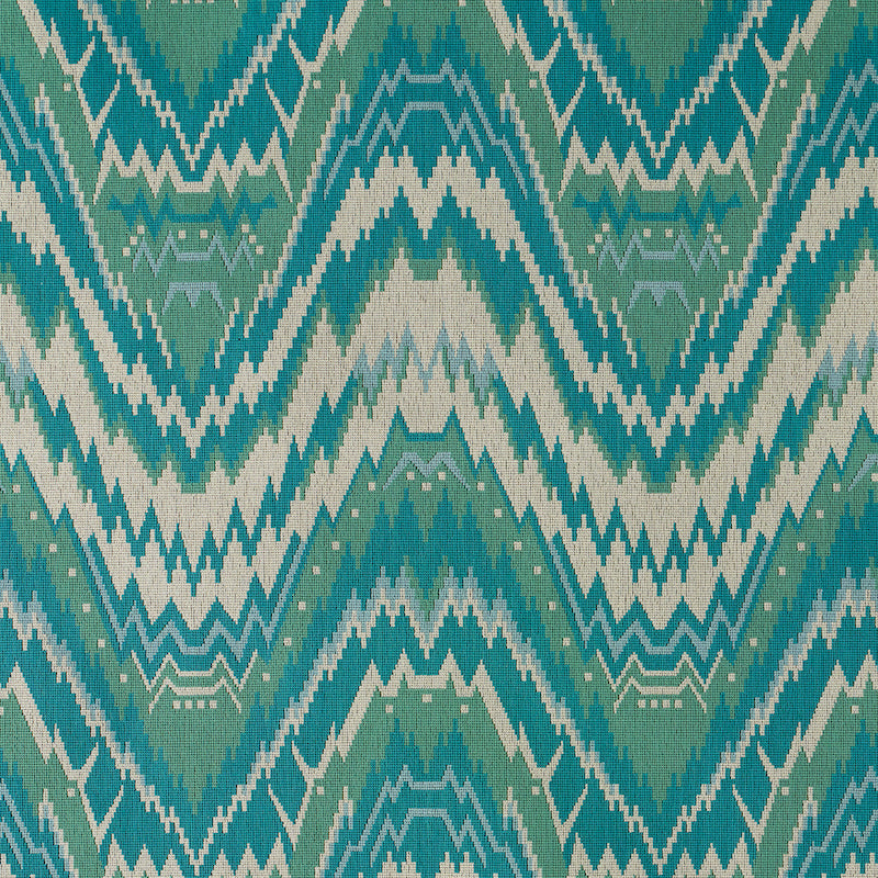 Tauride Epingle fabric in peacock color - pattern number 79042 - by Schumacher in the Rive Gauche collection