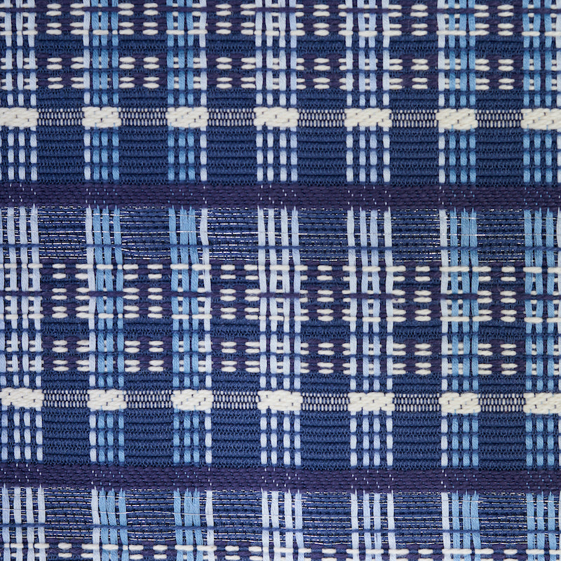 Zealand Check fabric in denim color - pattern number 79070 - by Schumacher in the Scandinavian Modern collection
