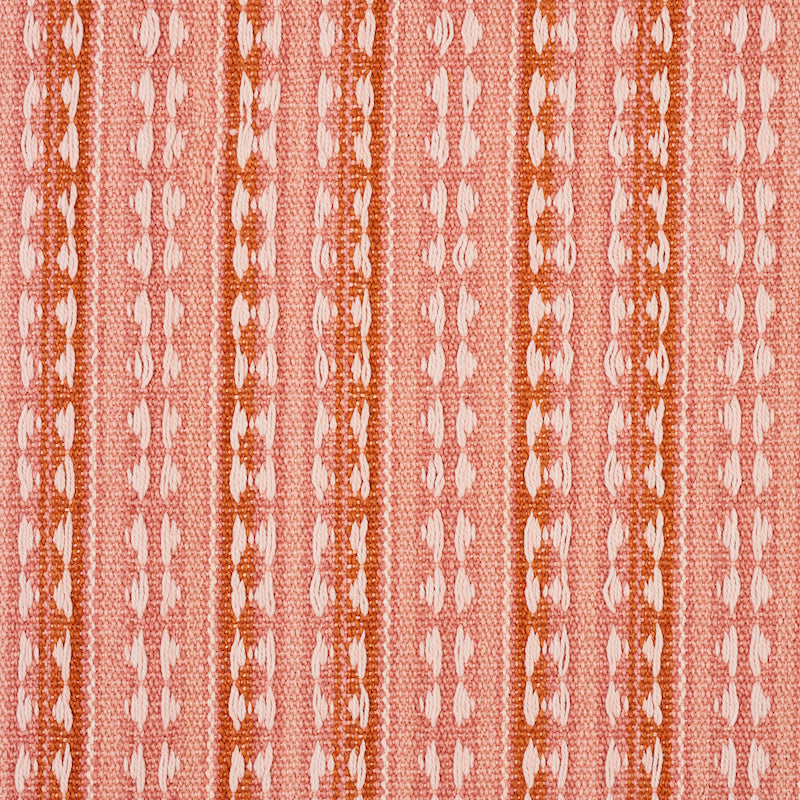 Tarnby Stripe fabric in coral color - pattern number 79082 - by Schumacher in the Scandinavian Modern collection