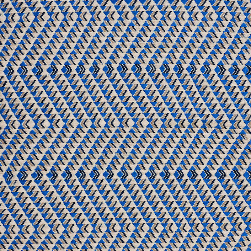 Amates Hand Woven Brocade fabric in ocean color - pattern number 79222 - by Schumacher in the A Rum Fellow collection