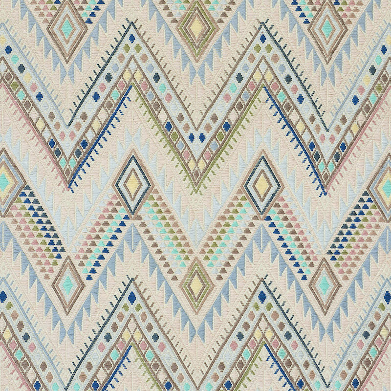 Coyolate Hand Woven Brocade fabric in arctic color - pattern number 79242 - by Schumacher in the A Rum Fellow collection