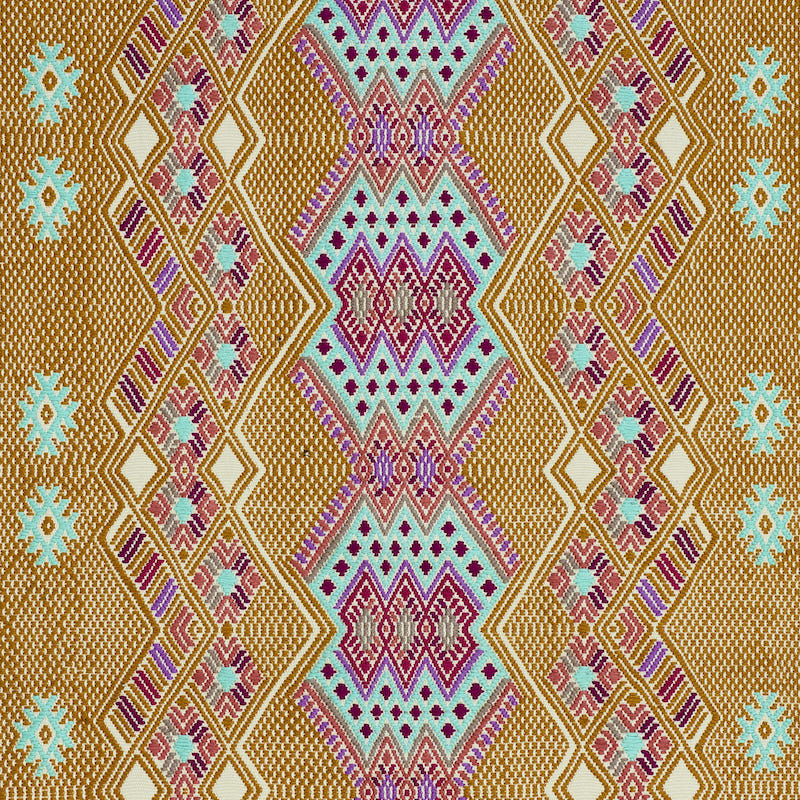 Kaya Hand Woven Brocade fabric in mostaza color - pattern number 79261 - by Schumacher in the A Rum Fellow collection
