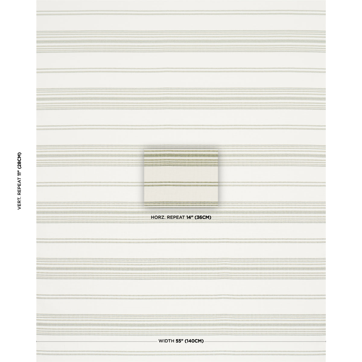 Solana Stripe Indoor/Outdoor fabric in green color - pattern number 79333 - by Schumacher in the Perennial Favorites collection