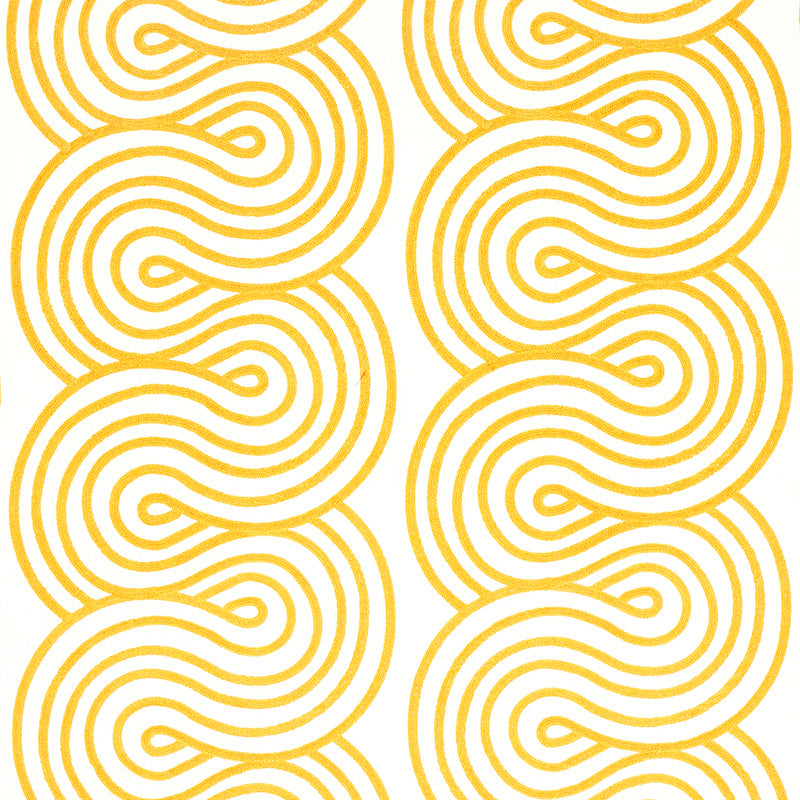 Giraldi Embroidery fabric in gold color - pattern number 79340 - by Schumacher in the Misterioso collection