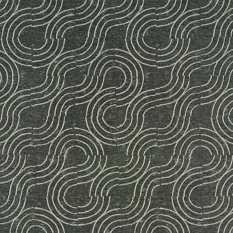 Alma Indoor Outdoor fabric in carbon color - pattern number 79400 - by Schumacher in the Indoor-Outdoor Prints &amp; Wovens collection