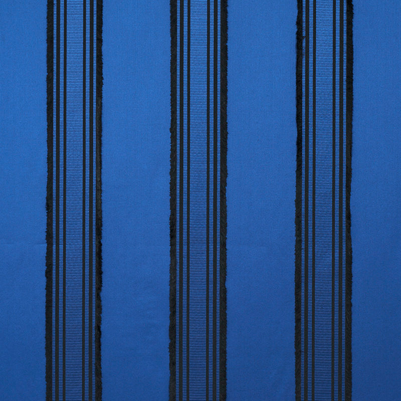 Senza Satin Stripe fabric in cobalt color - pattern number 79450 - by Schumacher in the Misterioso collection
