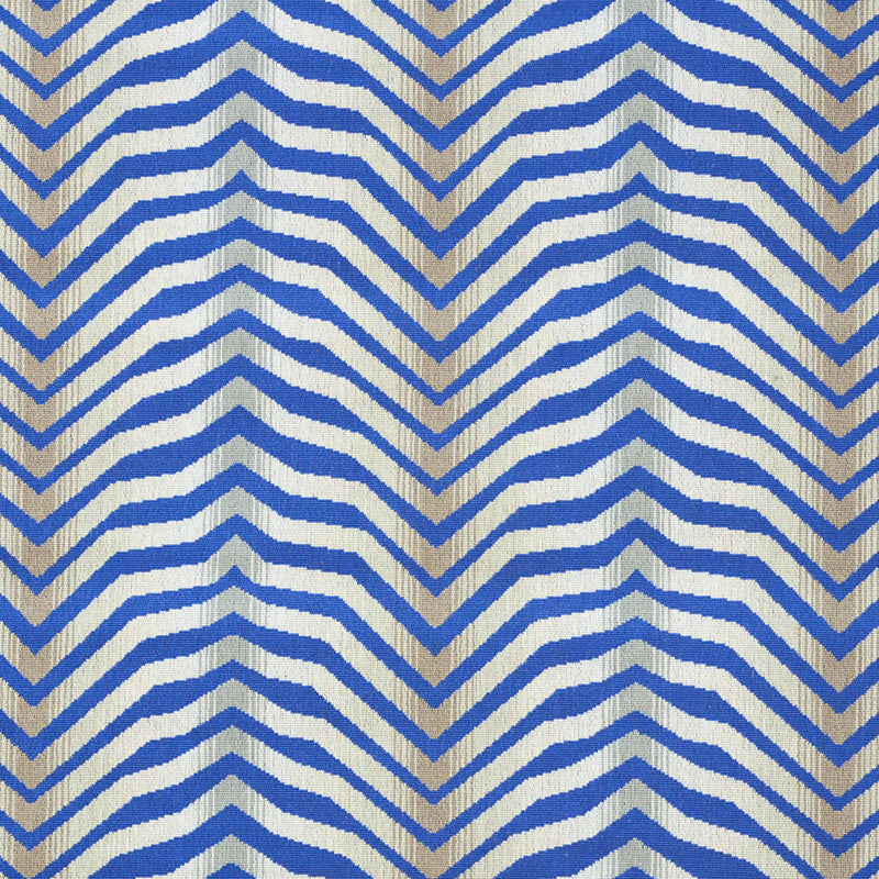 Arcure Epingle fabric in cobalt color - pattern number 79520 - by Schumacher in the Neisha Crosland collection