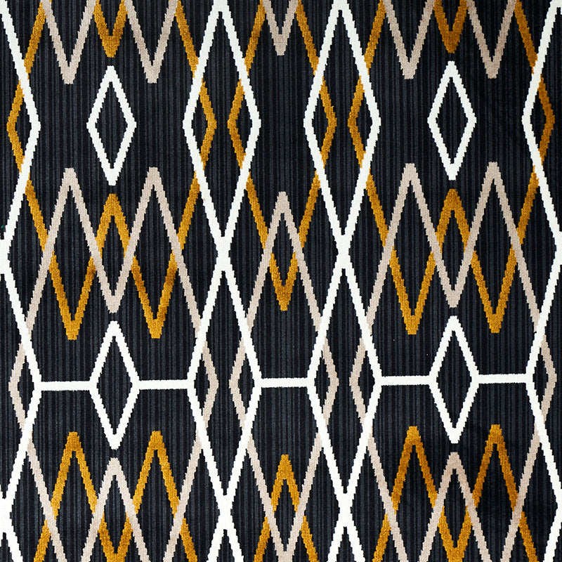 Kyoto Trellis fabric in soot color - pattern number 79530 - by Schumacher in the Neisha Crosland collection