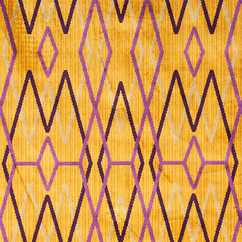 Kyoto Trellis fabric in saffron color - pattern number 79532 - by Schumacher in the Neisha Crosland collection
