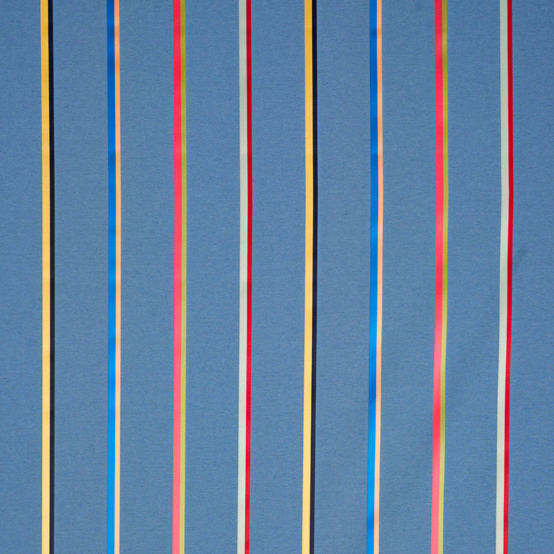 Larivey Stripe fabric in slate color - pattern number 79560 - by Schumacher in the Misterioso collection