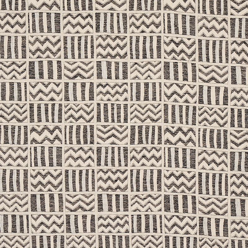 Kudu fabric in black color - pattern number 79760 - by Schumacher in the Copacabana collection