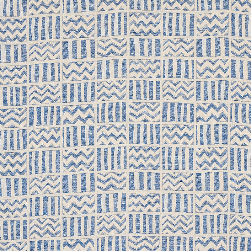 Kudu fabric in blue color - pattern number 79762 - by Schumacher in the Copacabana collection