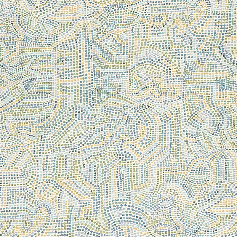 Galina fabric in sky color - pattern number 79870 - by Schumacher in the Bohemia collection