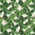 Tropical Leaf Epingle fabric in green and ivory color - pattern number 80090 - by Schumacher in the Cut & Patterned Velvets collection