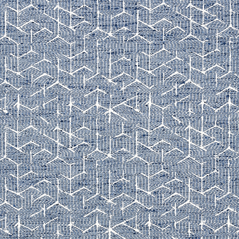 Coleridge Jacquard fabric in blue color - pattern number 80120 - by Schumacher in the World View collection