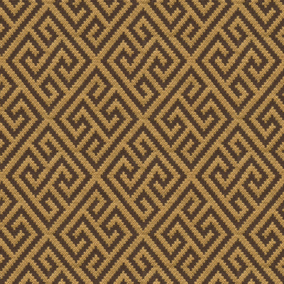 Tao Fretwork fabric in walnut color - pattern 8012111.68.0 - by Brunschwig &amp; Fils in the Le Jardin Chinois collection