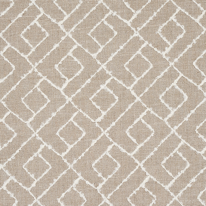 Durant Embroidery fabric in natural color - pattern number 80130 - by Schumacher in the World View collection