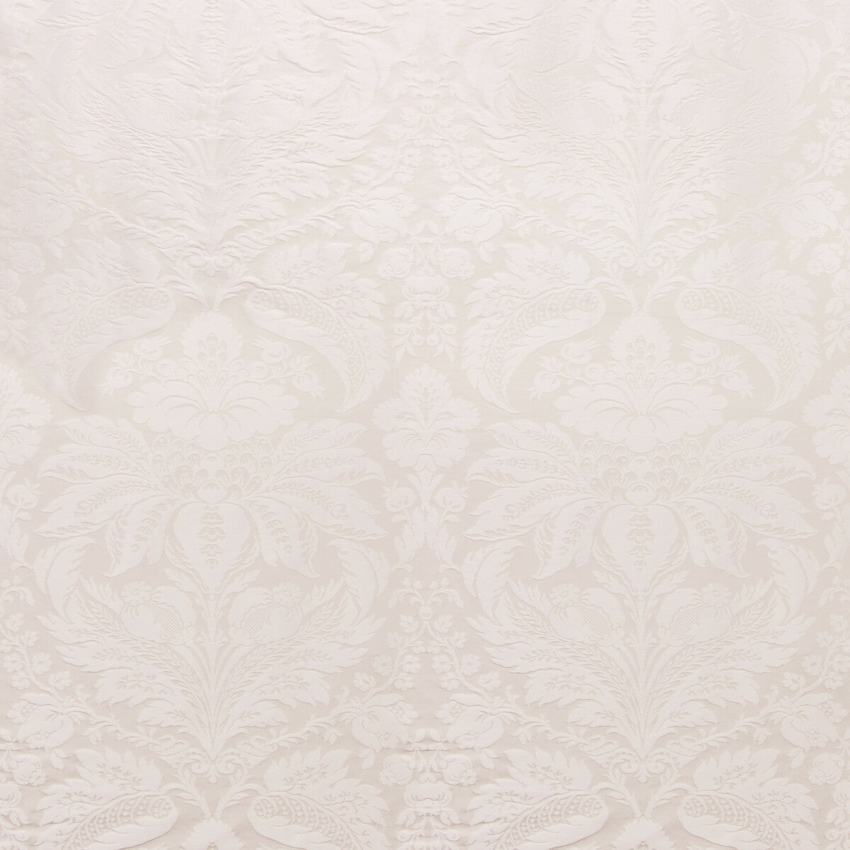 Damask Pierre fabric in snow color - pattern 8013188.1.0 - by Brunschwig &amp; Fils in the B&amp;F Showroom Exclusive 2019 collection