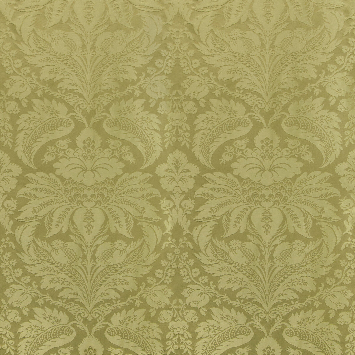 Damask Pierre fabric in olive color - pattern 8013188.30.0 - by Brunschwig &amp; Fils in the B&amp;F Showroom Exclusive 2019 collection