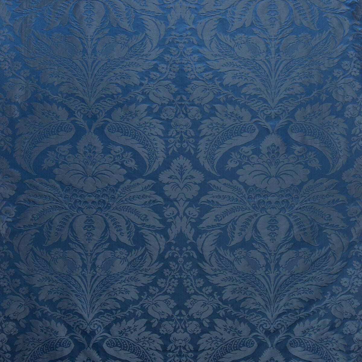 Damask Pierre fabric in ocean color - pattern 8013188.55.0 - by Brunschwig &amp; Fils in the B&amp;F Showroom Exclusive 2019 collection