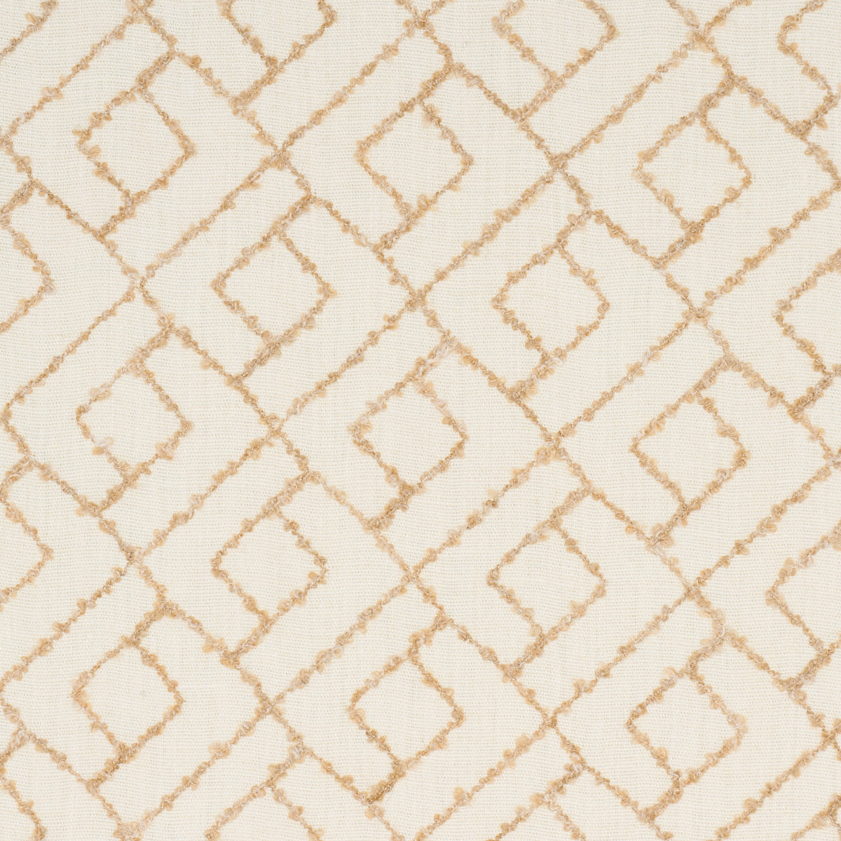 Durant Embroidery fabric in ochre color - pattern number 80132 - by Schumacher in the Luxe Lodge collection