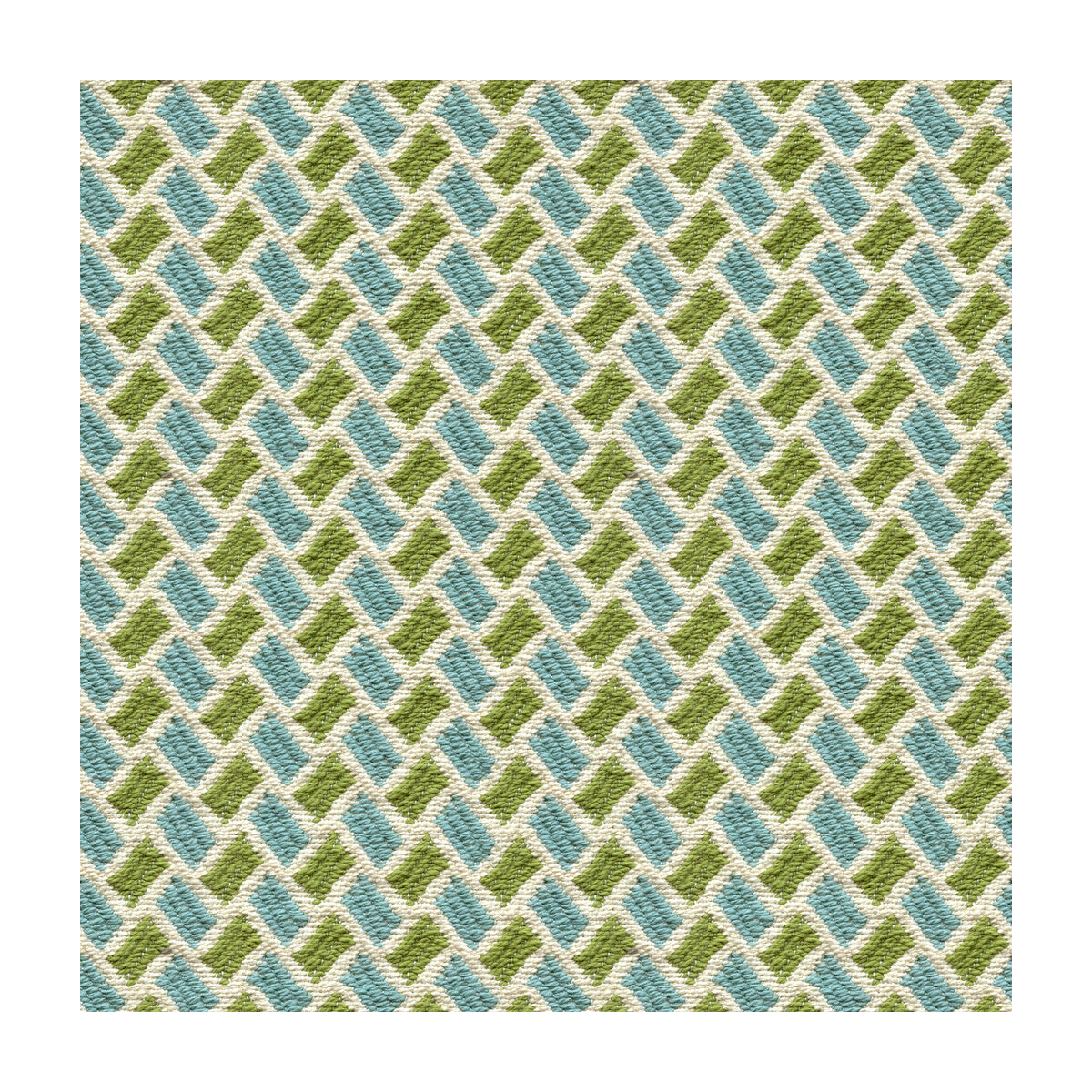 New Briquetage fabric in aqua/lime color - pattern 8015112.513.0 - by Brunschwig &amp; Fils in the Les Tropiques collection