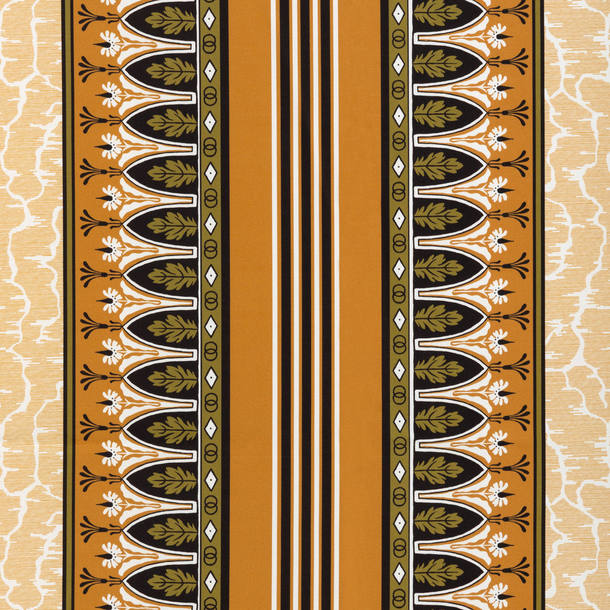 Lola Montez fabric in Khaki/Mustard color - pattern number 8015140.430.0 - by Brunschwig &amp; Fils in the Madeleine Castaing III collection
