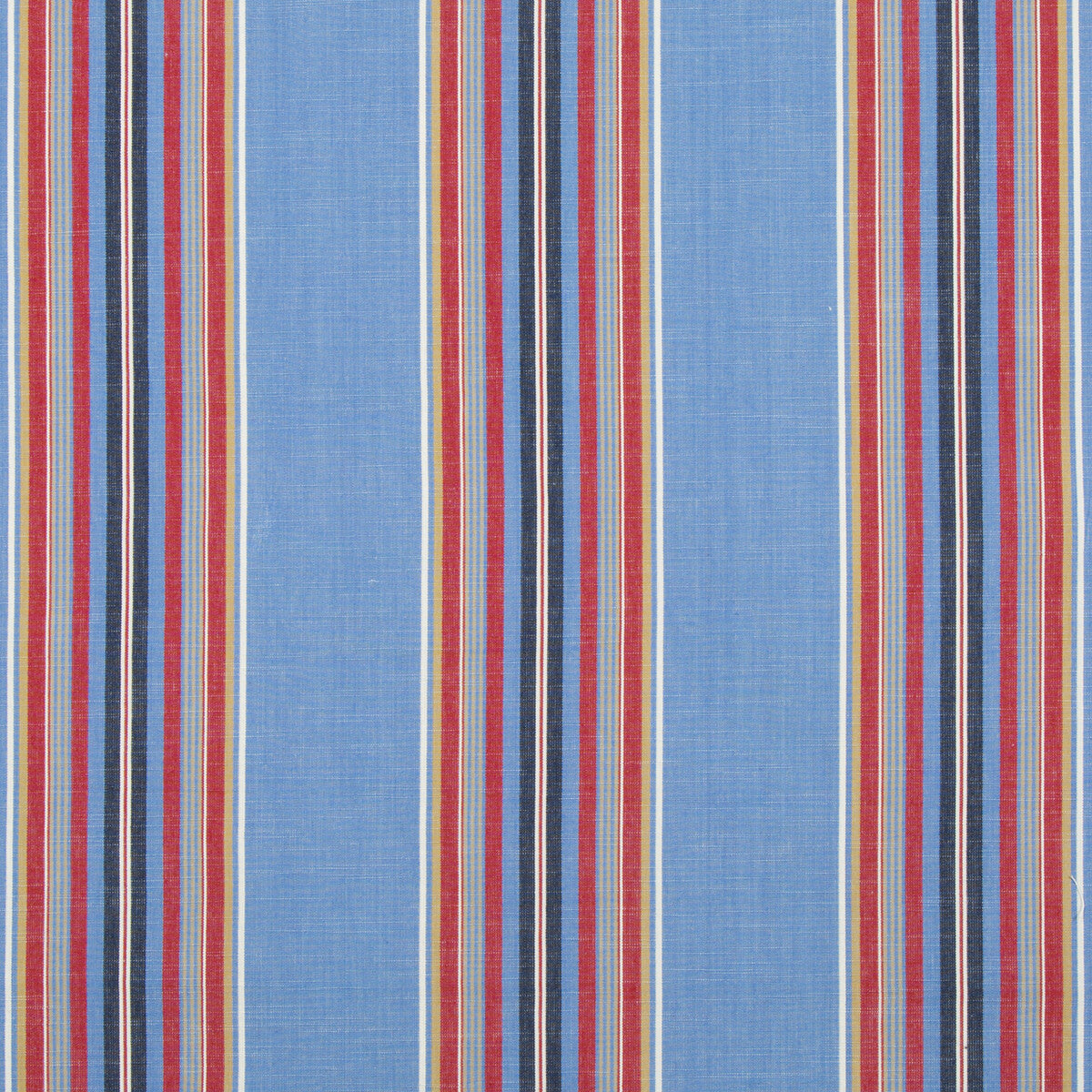 Verdon Stripe fabric in blue/red color - pattern 8017101.519.0 - by Brunschwig &amp; Fils in the Durance collection