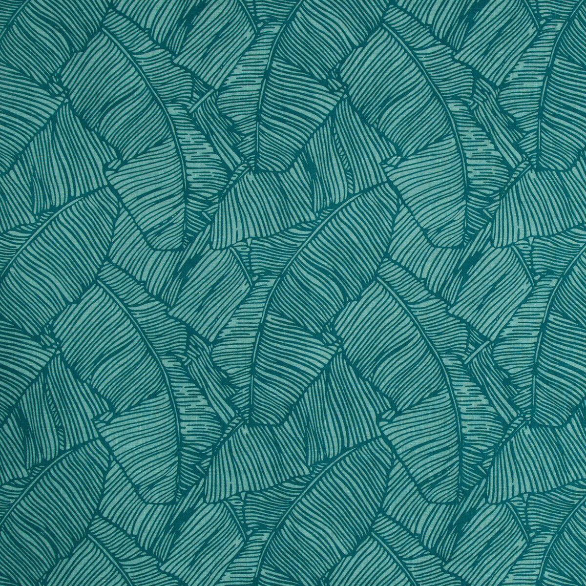 Les Palmiers Print fabric in teal color - pattern 8017134.13.0 - by Brunschwig &amp; Fils in the Les Ensembliers collection