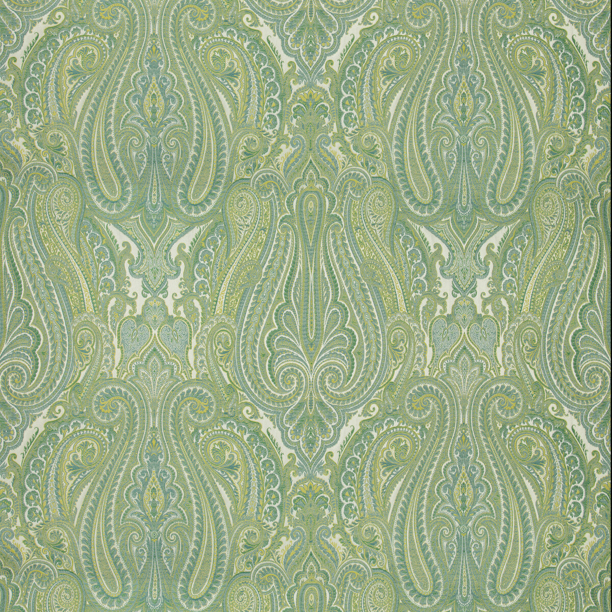 Aoria Paisley fabric in aqua/green color - pattern 8018113.133.0 - by Brunschwig &amp; Fils in the Baret collection