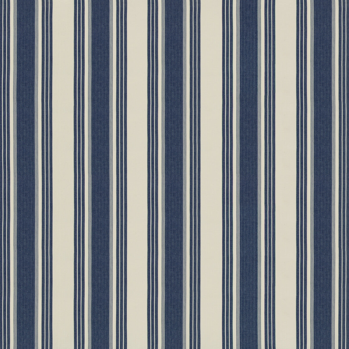 Colmar Stripe fabric in denim color - pattern 8019110.5.0 - by Brunschwig &amp; Fils in the Folio Francais collection