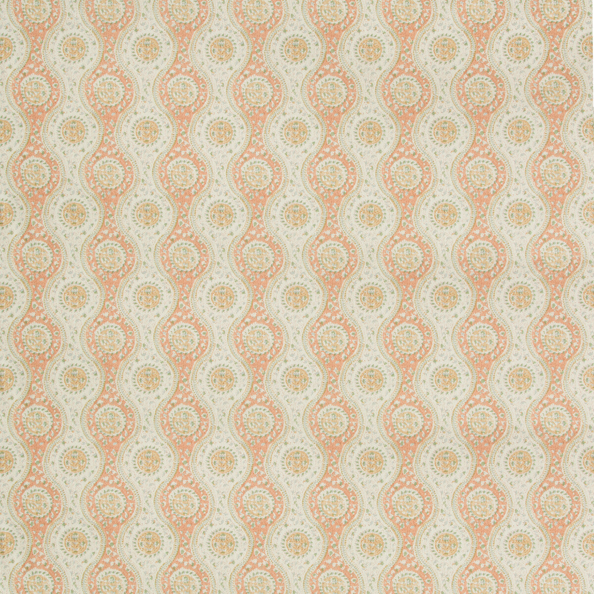 Nadari Print fabric in peach/gold color - pattern 8019129.124.0 - by Brunschwig &amp; Fils in the Folio Francais collection