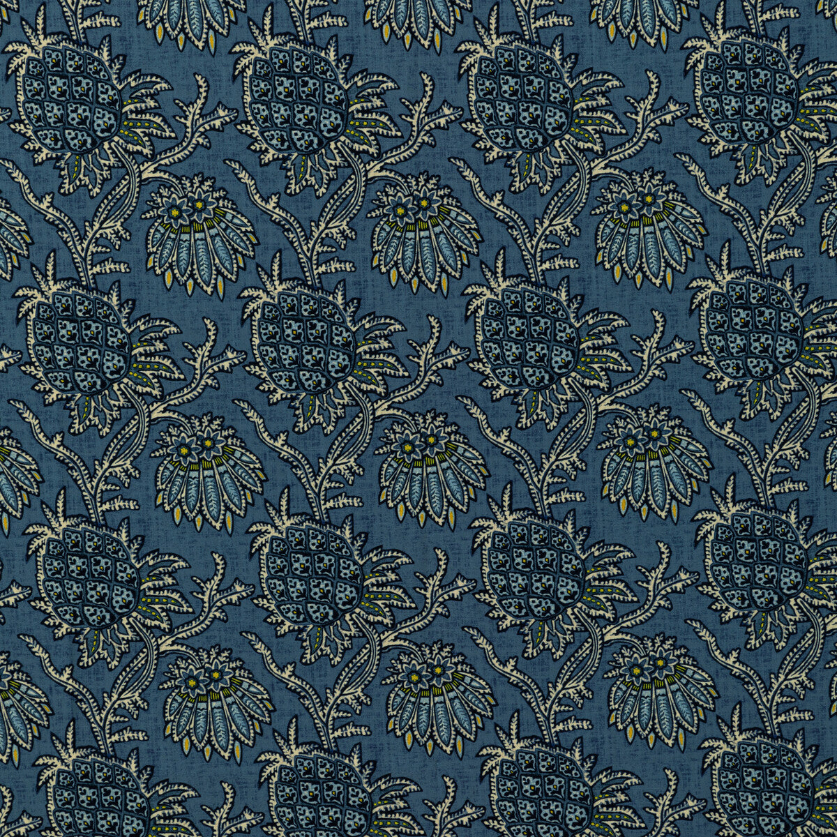 Brassac Print fabric in indigo color - pattern 8020129.55.0 - by Brunschwig &amp; Fils in the En Vacances II collection