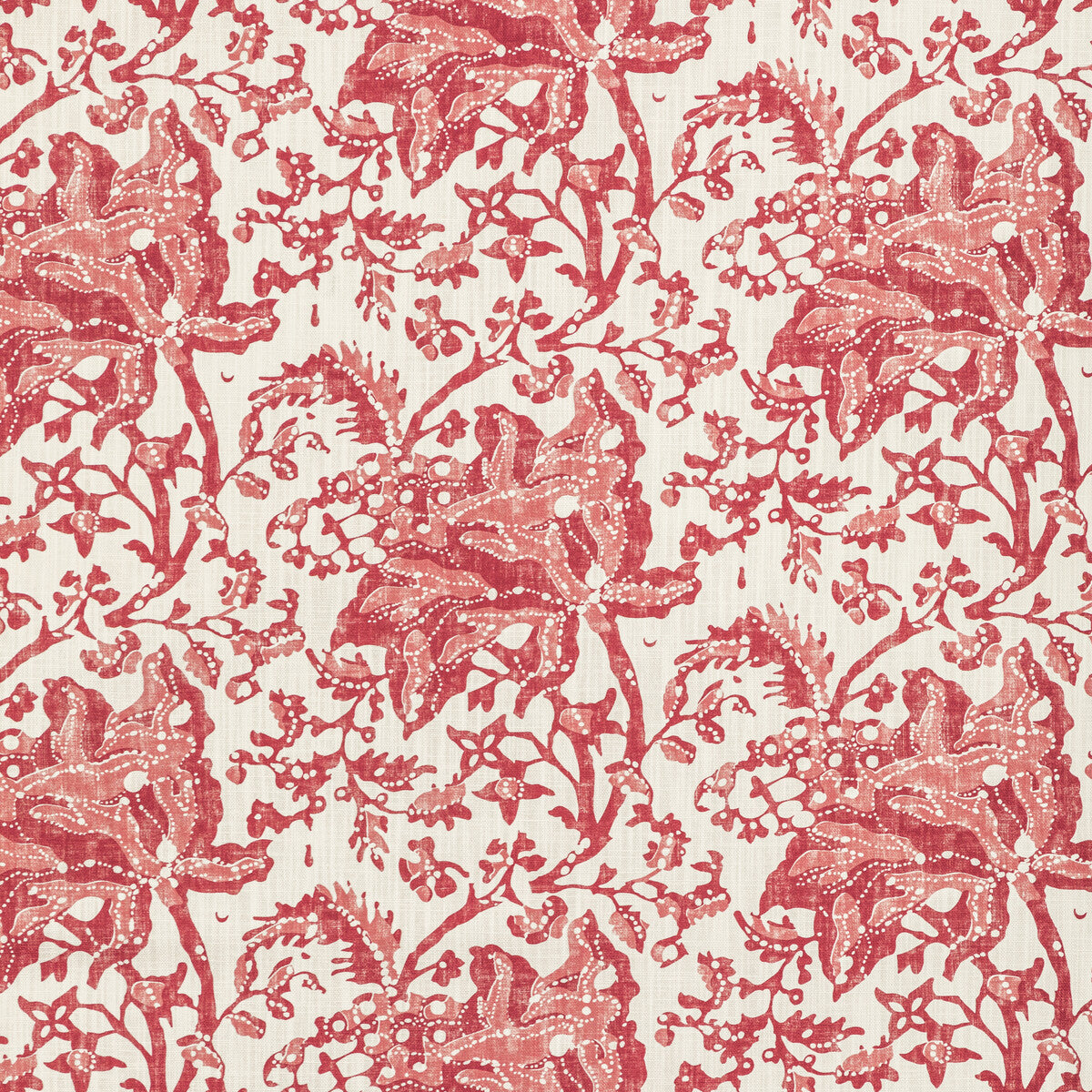 Weymouth Print fabric in red color - pattern 8022102.19.0 - by Brunschwig &amp; Fils in the Manoir collection