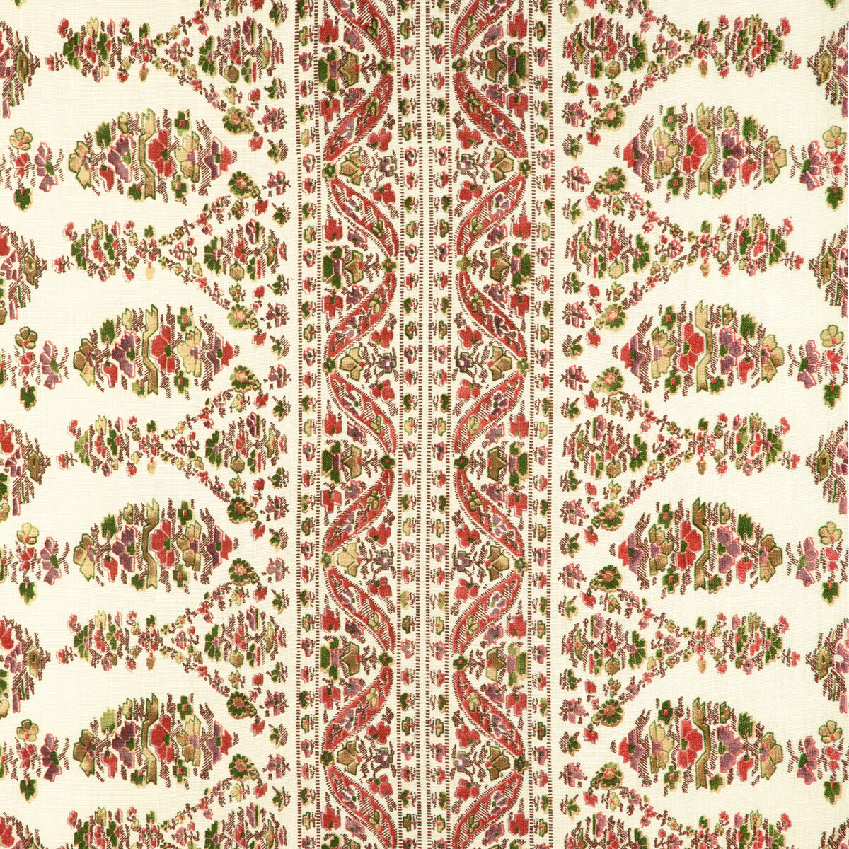 Visan Print fabric in rose/leaf color - pattern 8023108.73.0 - by Brunschwig &amp; Fils in the Cadenet collection