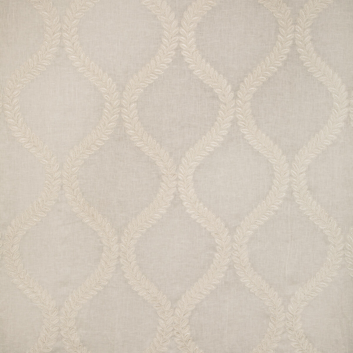 Camus Sheer fabric in ivory color - pattern 8023110.1.0 - by Brunschwig &amp; Fils in the Anduze Embroideries collection