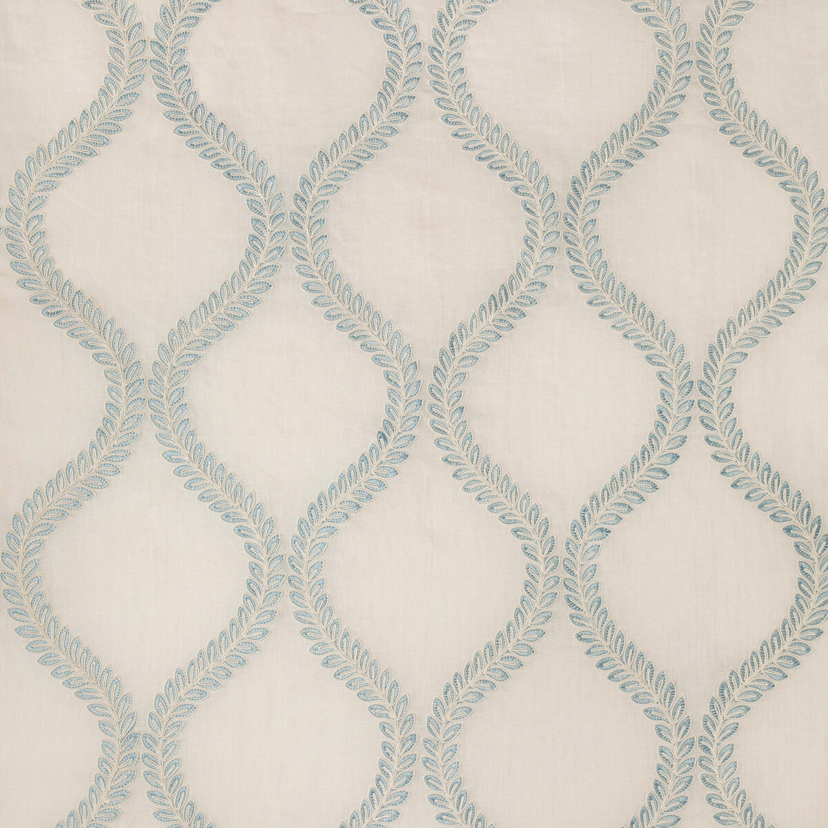 Camus Sheer fabric in sky color - pattern 8023110.15.0 - by Brunschwig &amp; Fils in the Anduze Embroideries collection