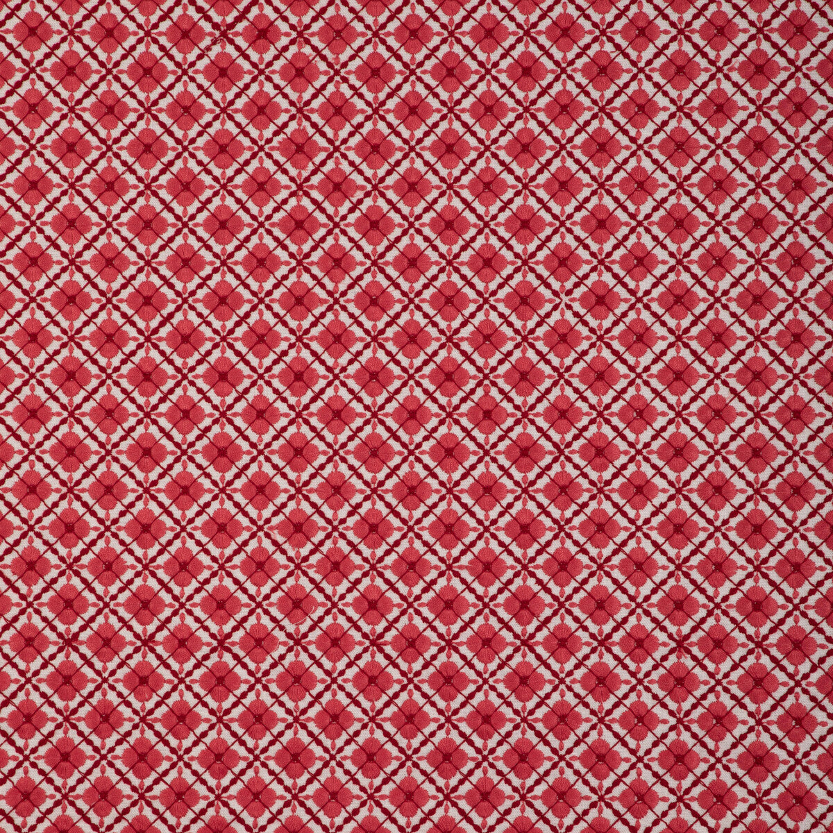 Ines Emb fabric in red color - pattern 8023119.99.0 - by Brunschwig &amp; Fils in the Anduze Embroideries collection