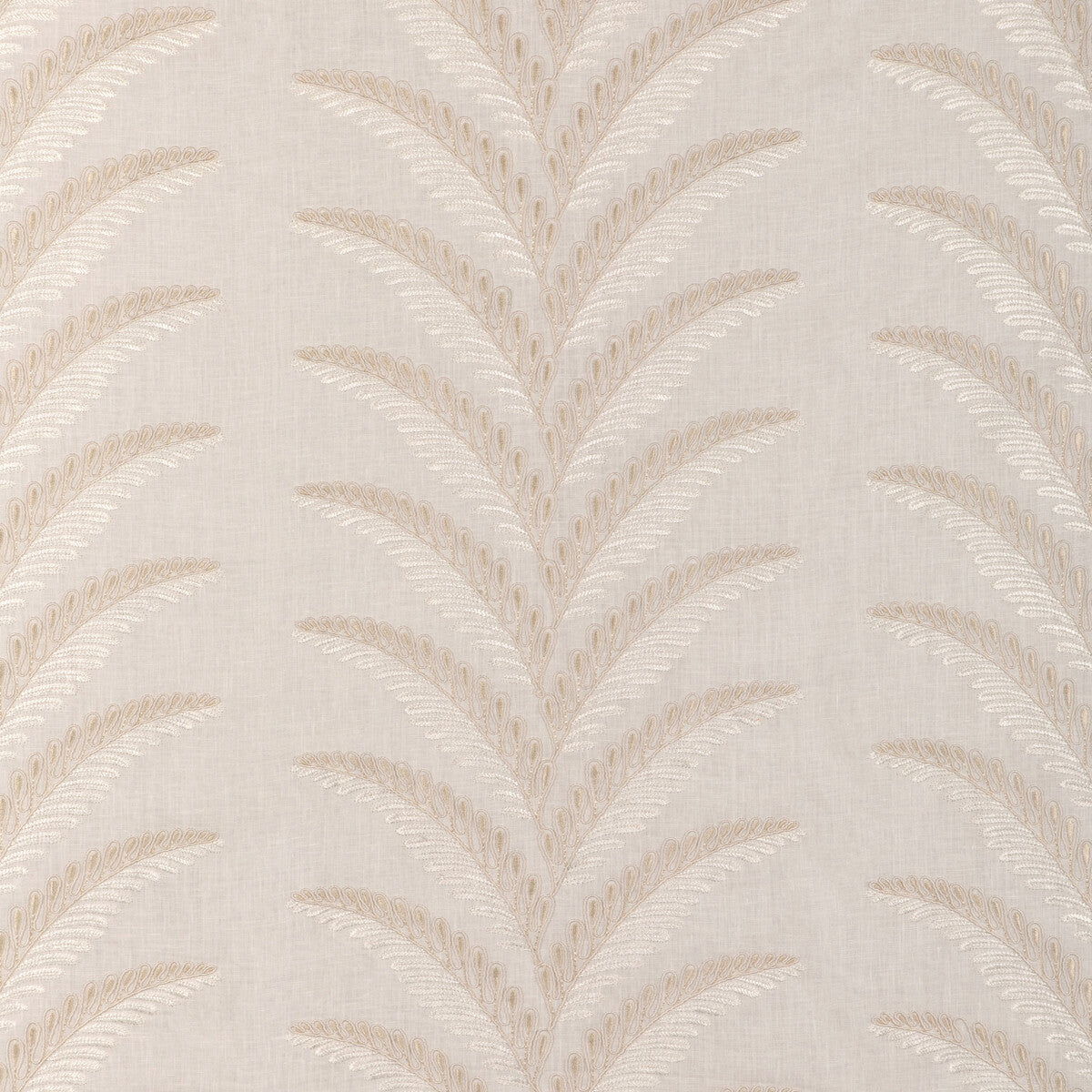 Fougere Emb fabric in cream color - pattern 8024109.16.0 - by Brunschwig &amp; Fils in the La Menagerie collection