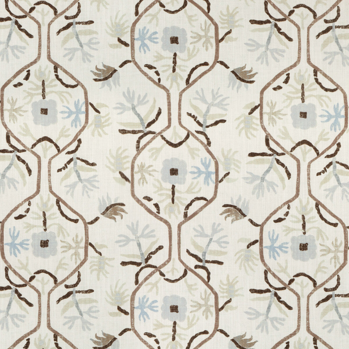 Le Jasmin Print fabric in pumice color - pattern 8024110.1611.0 - by Brunschwig &amp; Fils in the Les Ensembliers L&