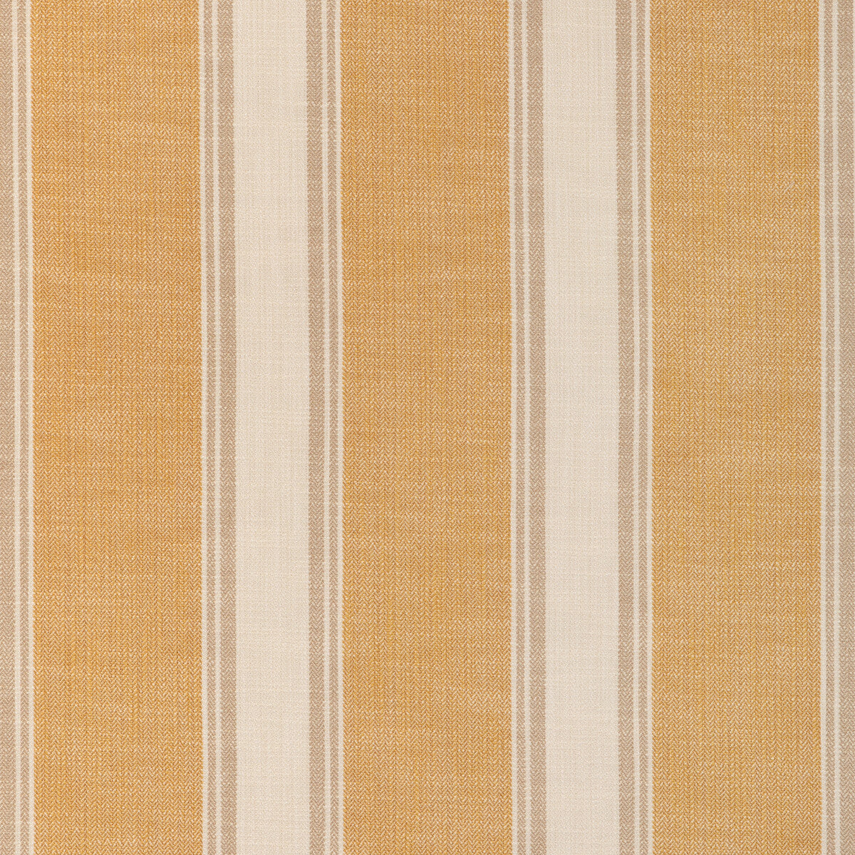 La Riviera Stripe fabric in ochre color - pattern 8024120.416.0 - by Brunschwig &amp; Fils in the Les Ensembliers L&