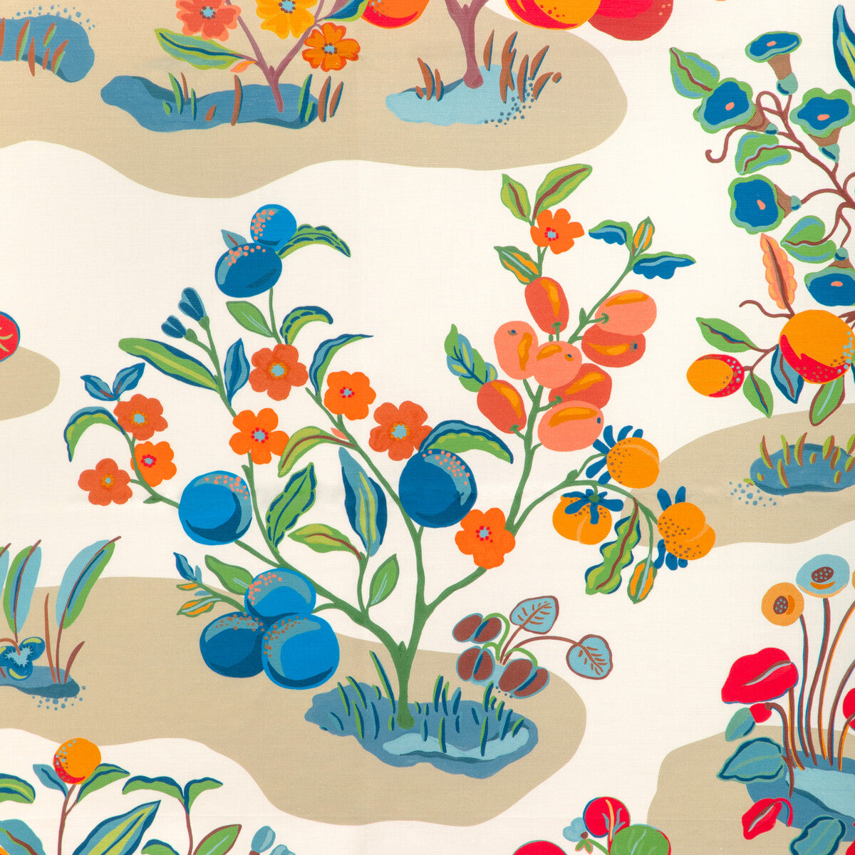 Pomelo Print fabric in multi color - pattern number 8024121.195.0 - by Brunschwig &amp; Fils in the Carlsten collection