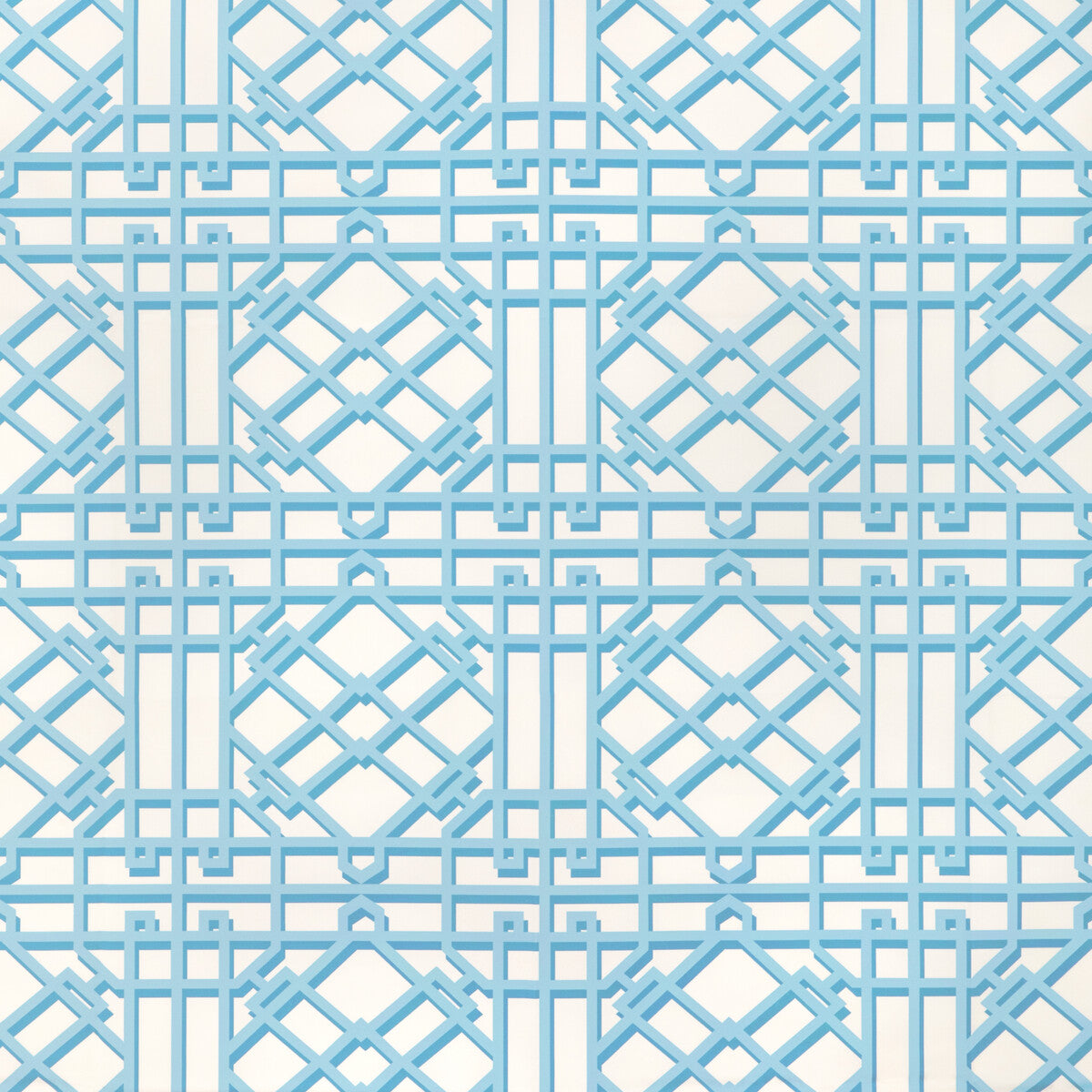 Pavilion Trellis fabric in aqua color - pattern number 8024122.113.0 - by Brunschwig &amp; Fils in the Carlsten collection