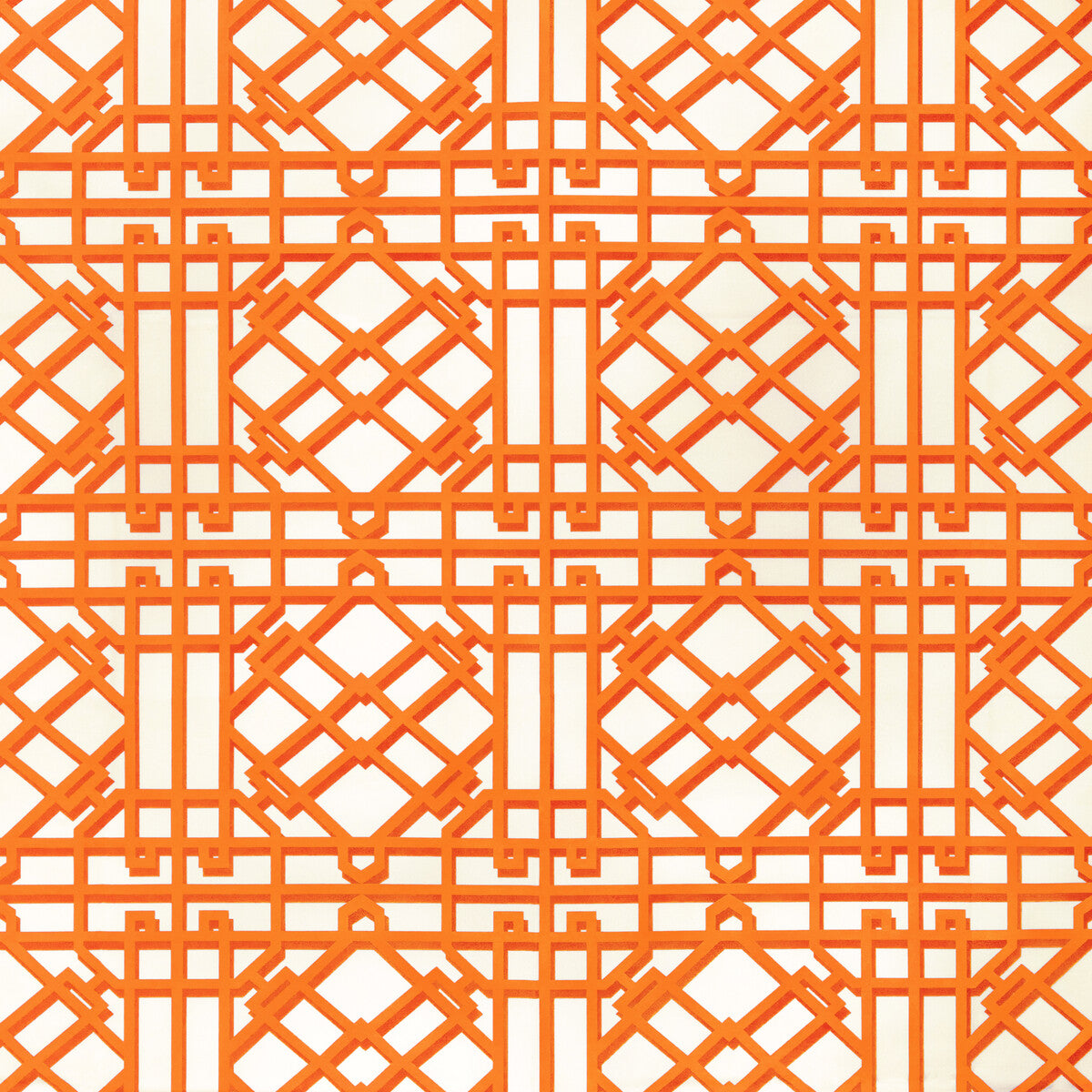Pavilion Trellis fabric in orange color - pattern number 8024122.12.0 - by Brunschwig &amp; Fils in the Carlsten collection