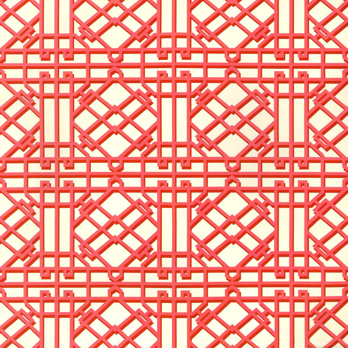 Pavilion Trellis fabric in red color - pattern number 8024122.19.0 - by Brunschwig &amp; Fils in the Carlsten collection